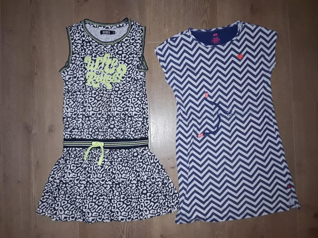 2x jurk Merk KIDS  WE mt  122-128, Ophalen of Verzenden, Zo goed als nieuw, Meisje, Jurk of Rok