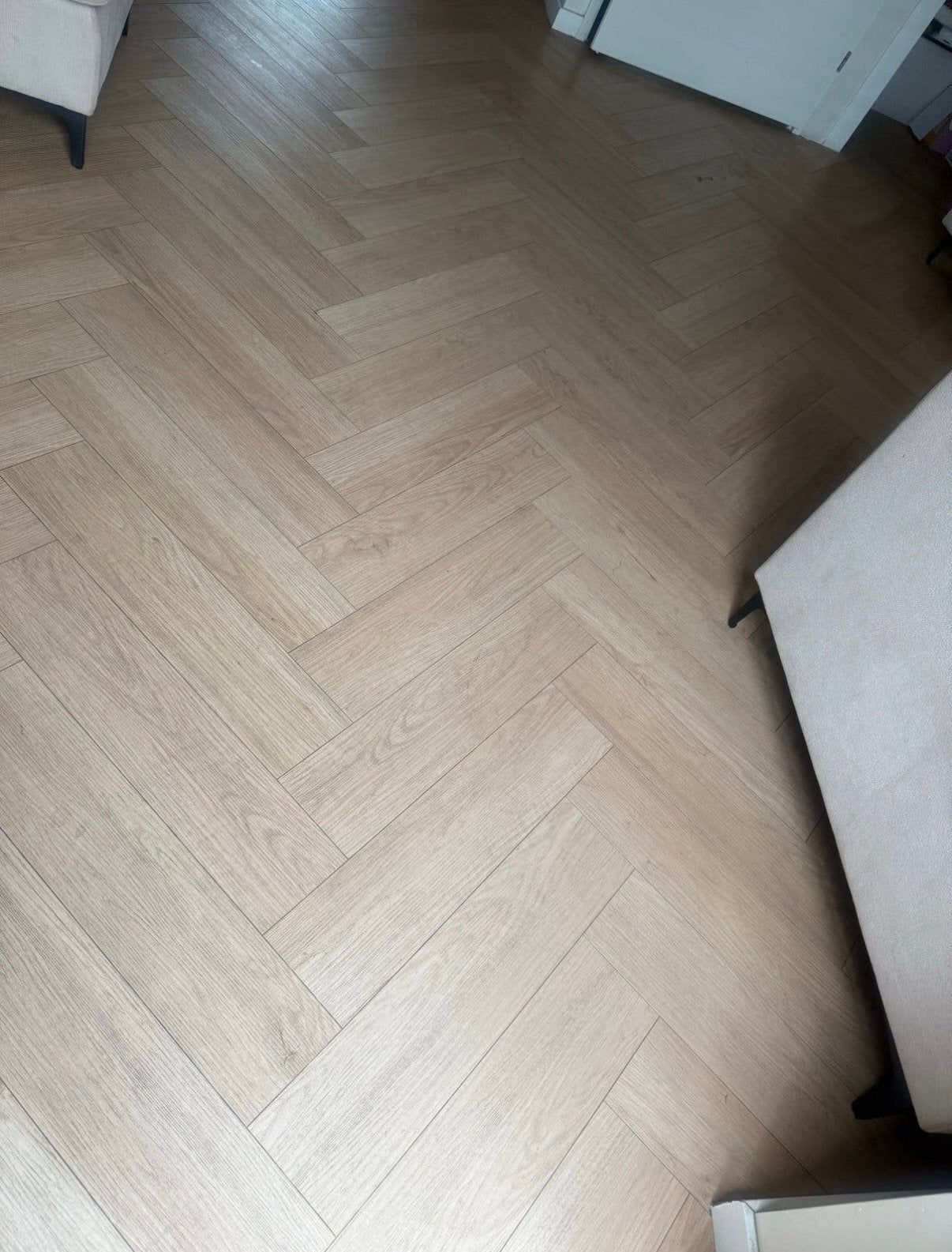PVC Visgraat Vloer - 40 m² - DEZE WEEK OPHALEN, Ophalen, Bruin, Zo goed als nieuw, 25 tot 50 m²