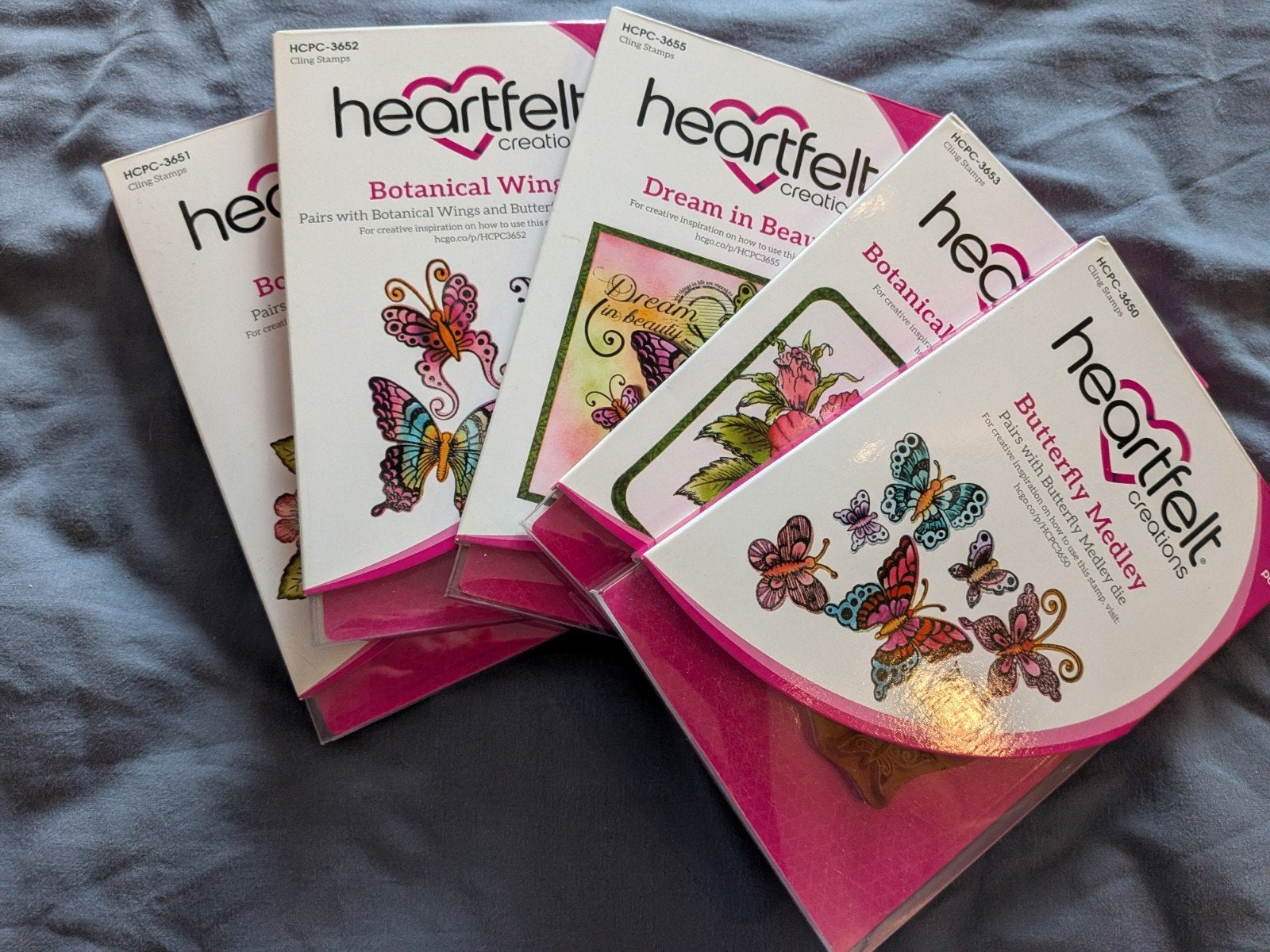 Heartfelt Creations complete set butterfly medley ZGAN, Ophalen of Verzenden, Zo goed als nieuw, Overige thema's, Pons of Mal
