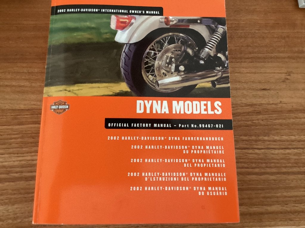 harley-davidson internatinal ownersmanual dyna model 2002, Ophalen of Verzenden, Zo goed als nieuw, Harley Davidson, Overige vervoermiddelen
