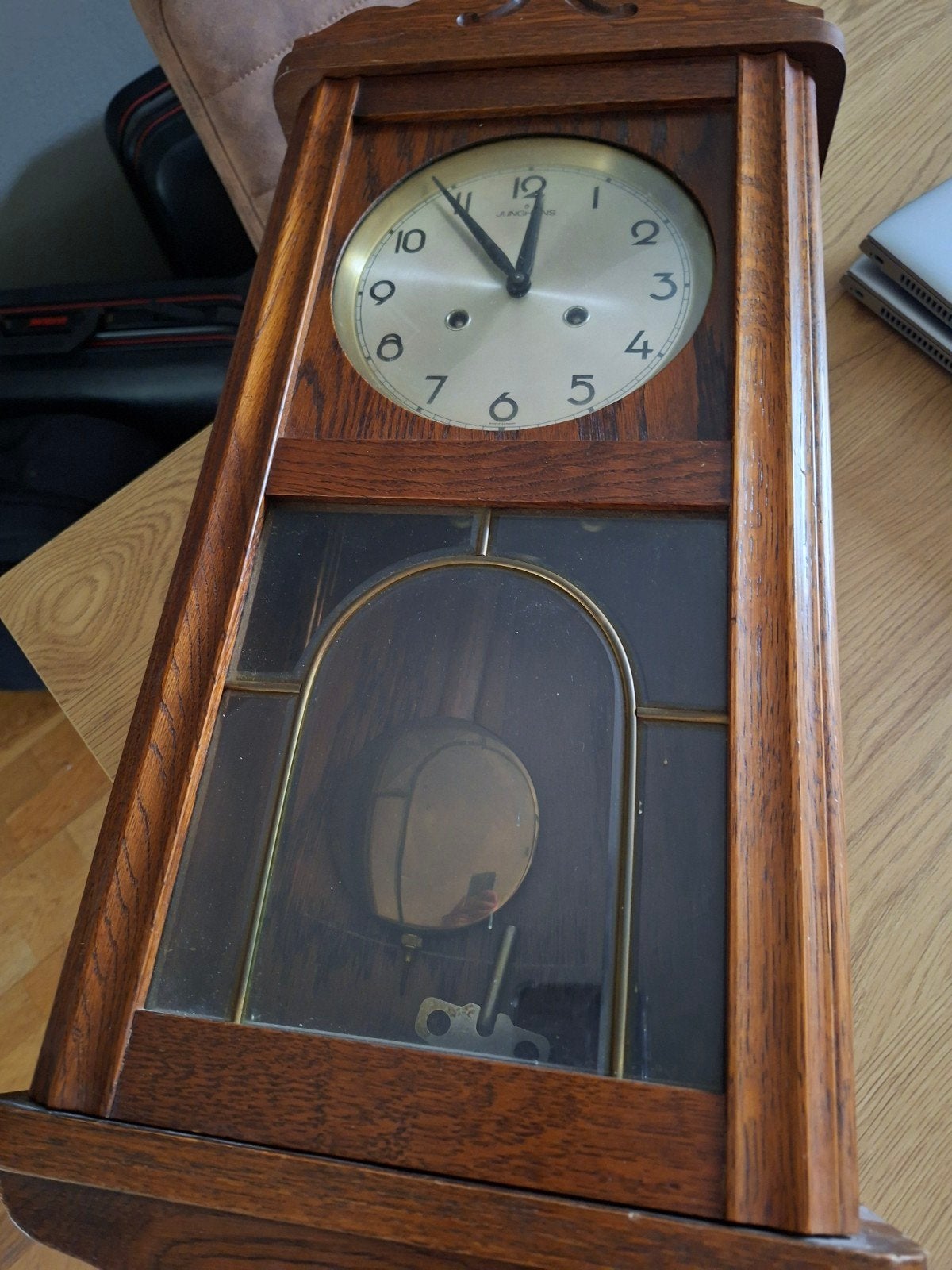 Werkende Antieke Wandklok van J. Poth, Antiek en Kunst, Ophalen