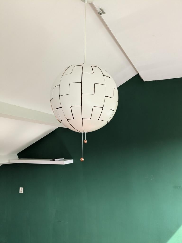 Moderne witte hanglamp - sfeervolle verlichting, Kunststof, Modern, Speels, 50 tot 75 cm, Ophalen of Verzenden