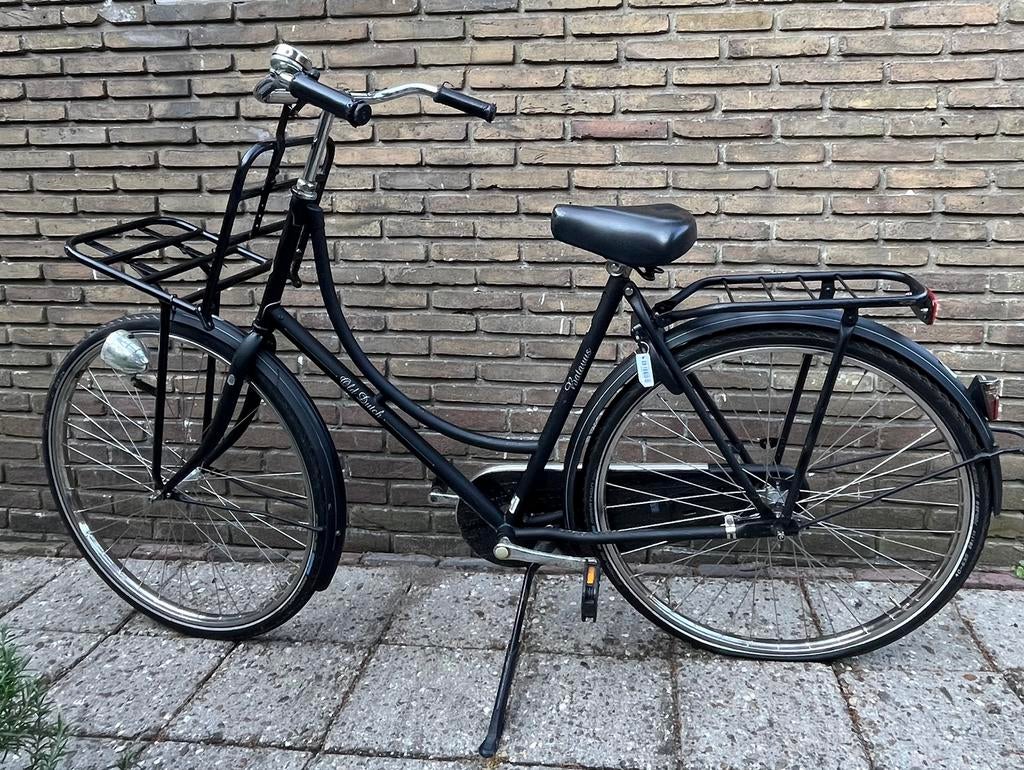 Batavus Old Dutch fiets met rek zwart 28 inch, Ophalen, Gebruikt, Terugtraprem, Batavus
