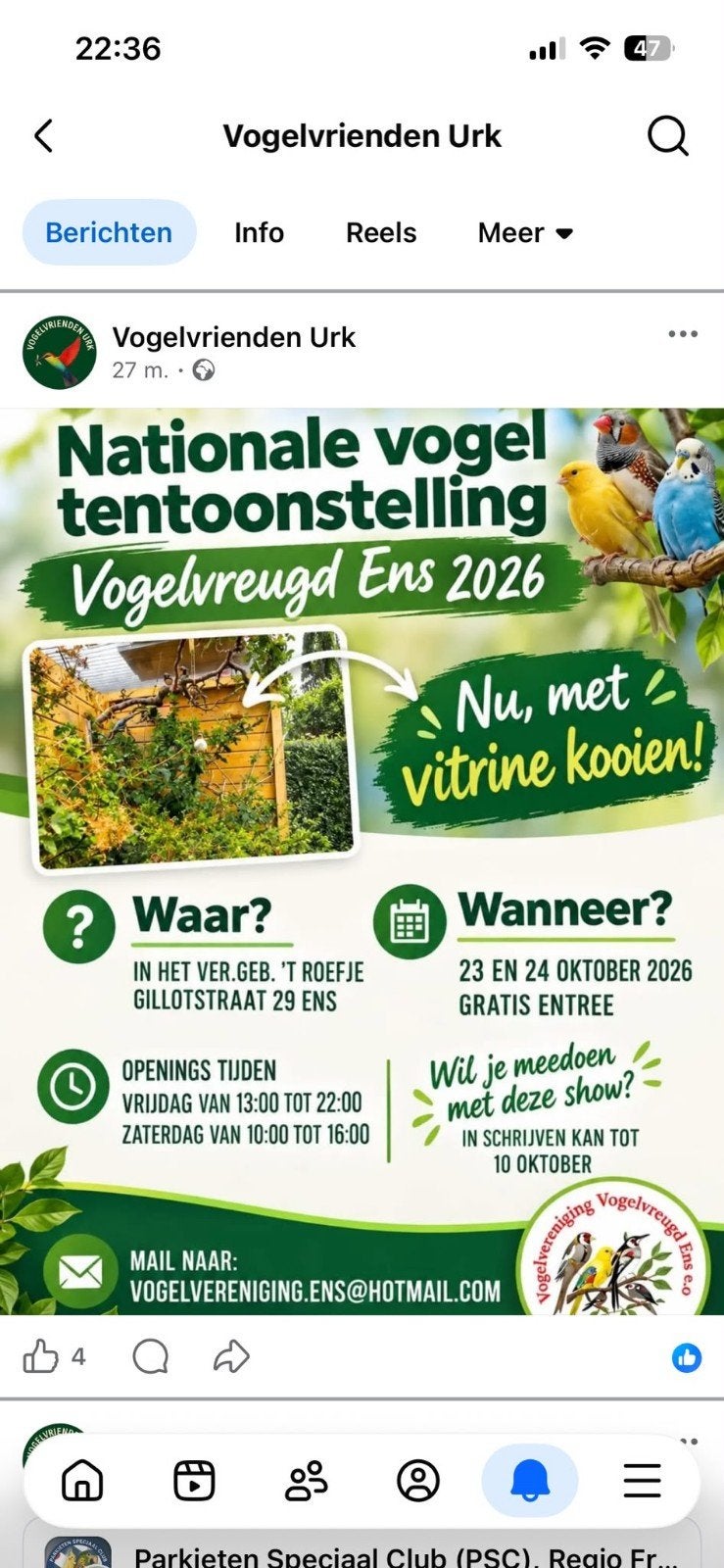 vogelshow Ens, Dieren en Toebehoren
