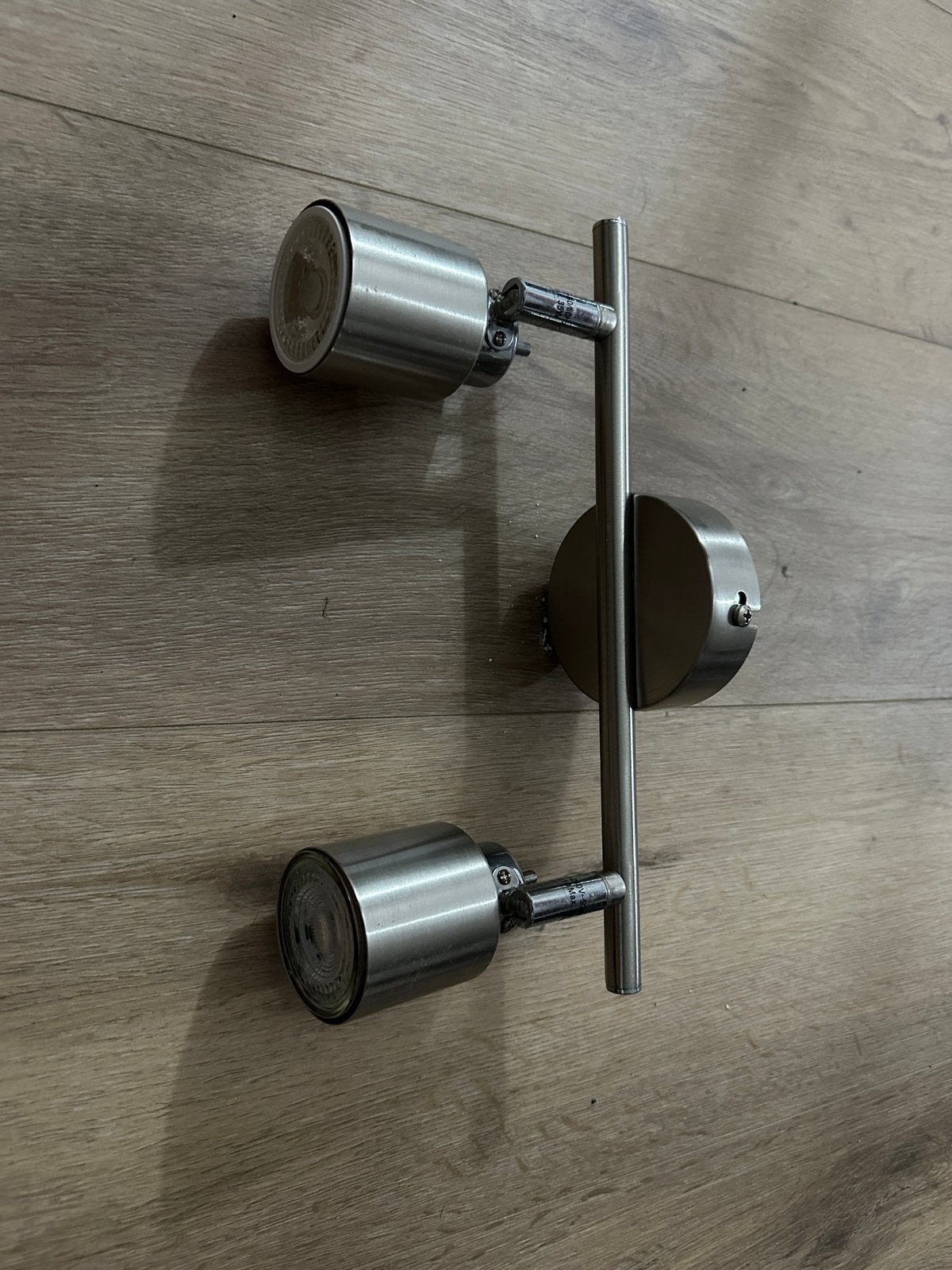 Philips Plafondlamp met 2 Spots - RVS, Ophalen, Zilver, Gebruikt, Modern