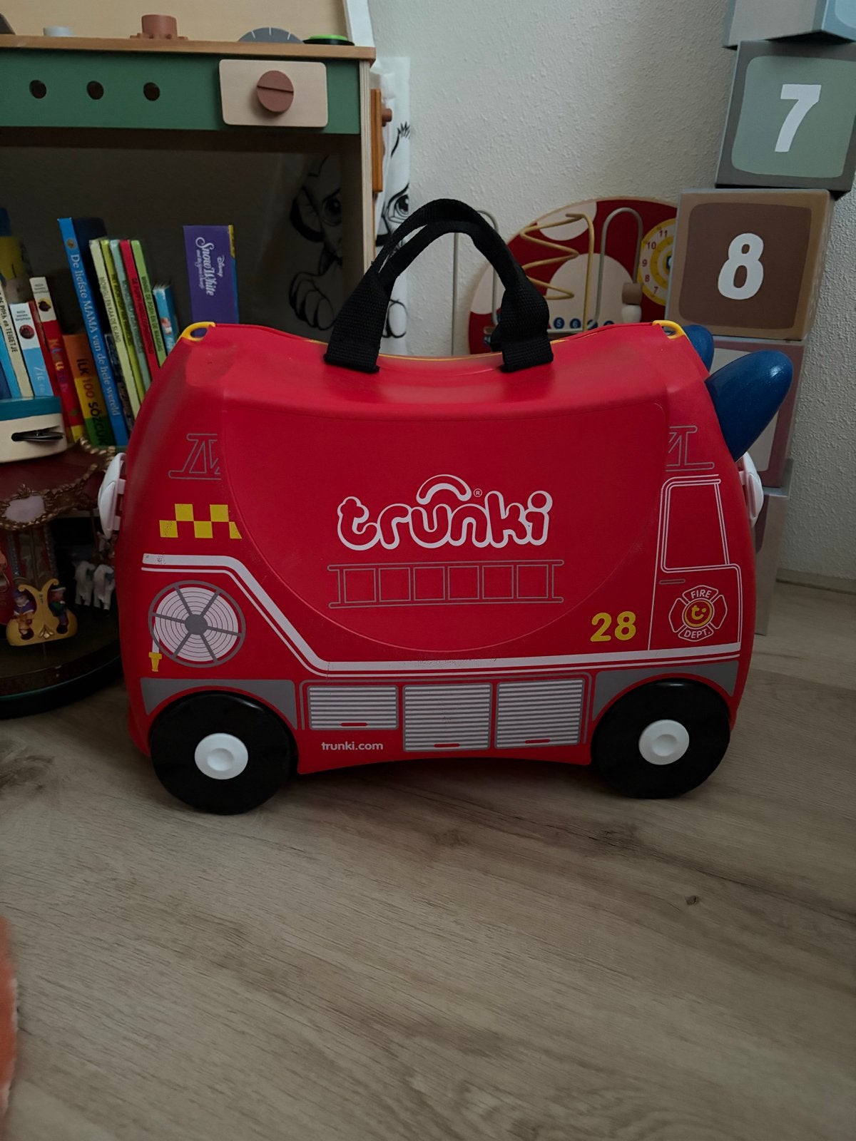 Trunki Kinderkoffer Brandweer - Ideaal voor Reizen, Ophalen, Zo goed als nieuw
