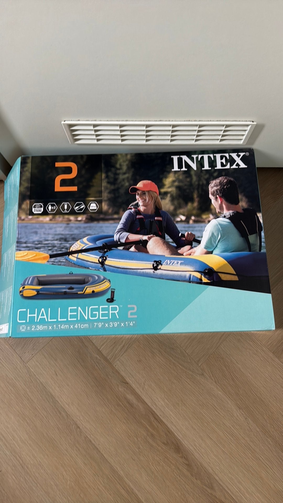 Intex Challenger 2 opblaasboot, Watersport en Boten, Kano's, Met peddels, Overige typen, Twee personen, Ophalen of Verzenden