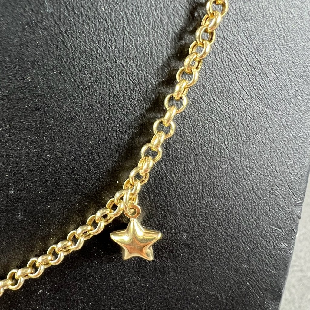Gouden Ketting | 14k | 5,87g | jasseron met sterren | 417898, Ophalen of Verzenden, Gebruikt, Goud, Goud