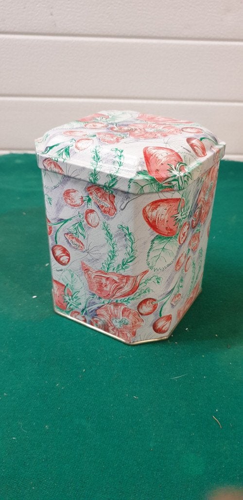blik met fruit designe voor thee, Verzamelen, Ophalen of Verzenden