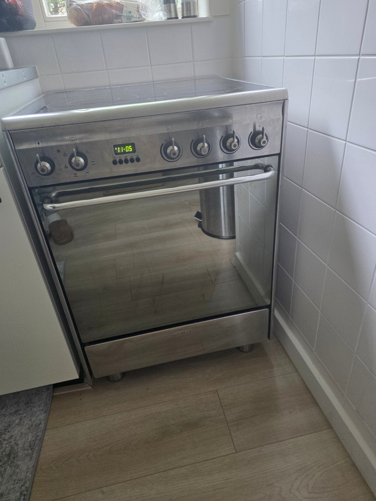 Smeg SCB66MFX5 Vrijstaand Fornuis met keramische kookplaat, Gebruikt, 60 cm of meer, Inductie, Vrijstaand