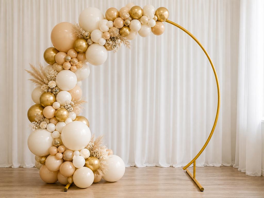 Gouden Ballonnenboog TE KOOP – NIEUW –Feest Decoratie, Ophalen of Verzenden, Zo goed als nieuw, Overige