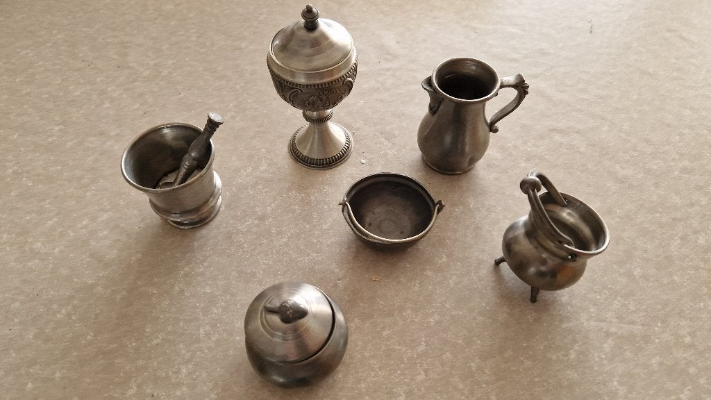 antieke tinnen miniaturen, Ophalen of Verzenden