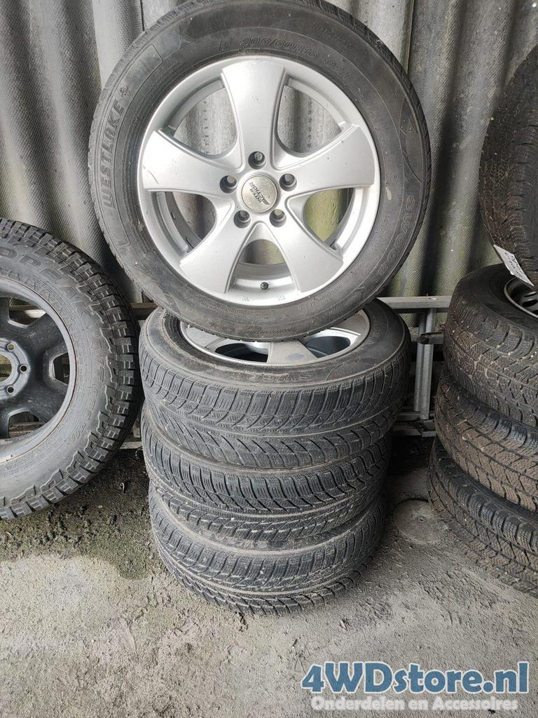 5x100 Velgen + Winterbanden, Gebruikt, -, Banden en Velgen, -