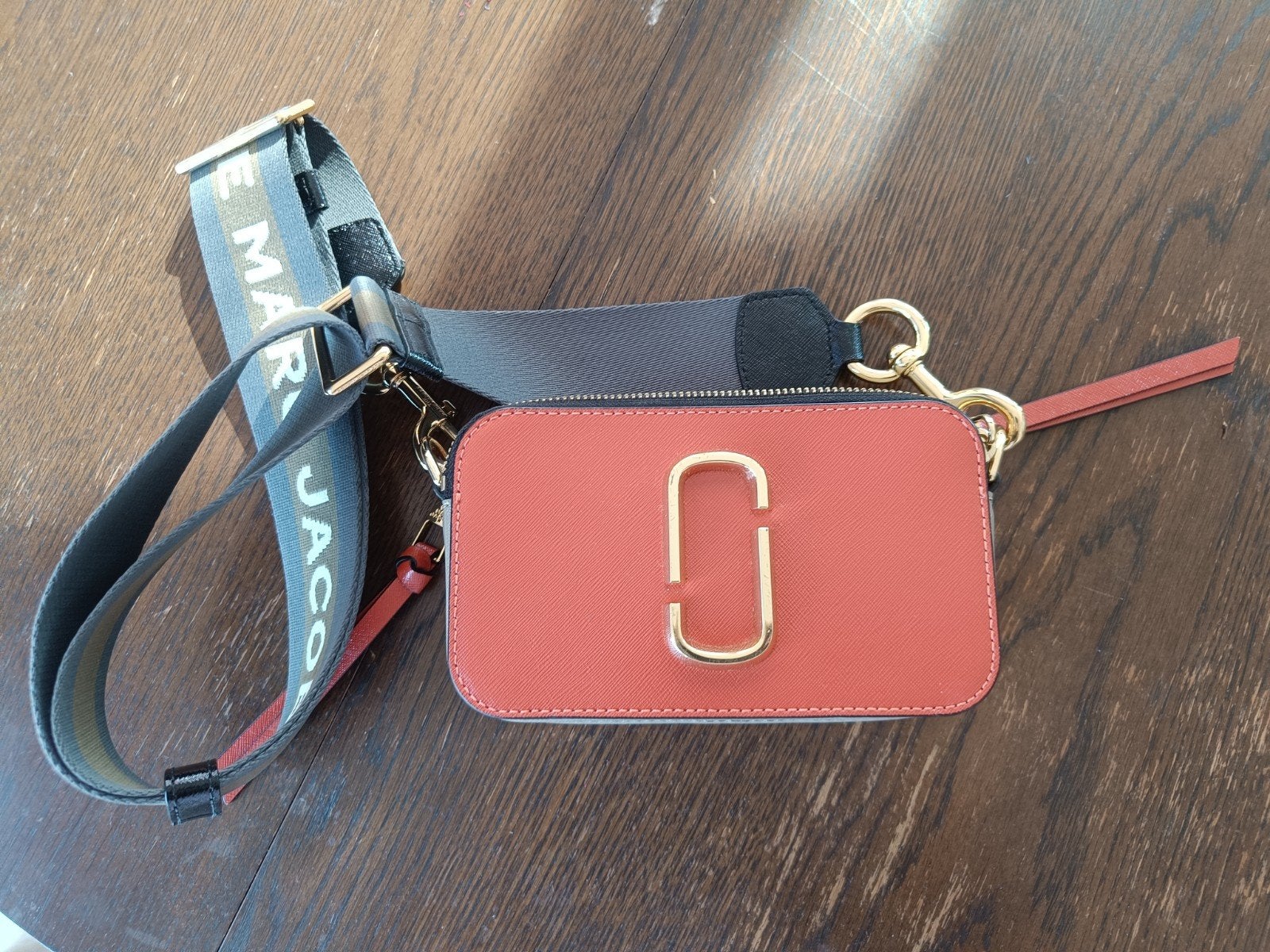 Marc Jacobs Snapshot bag orange warmw kleuren, Ophalen of Verzenden, Zo goed als nieuw, Zwart, Schoudertasje