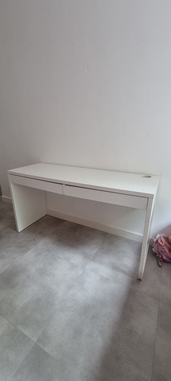 IKEA Micke Bureau Wit met 2 Laden - 142x50 cm, Ophalen