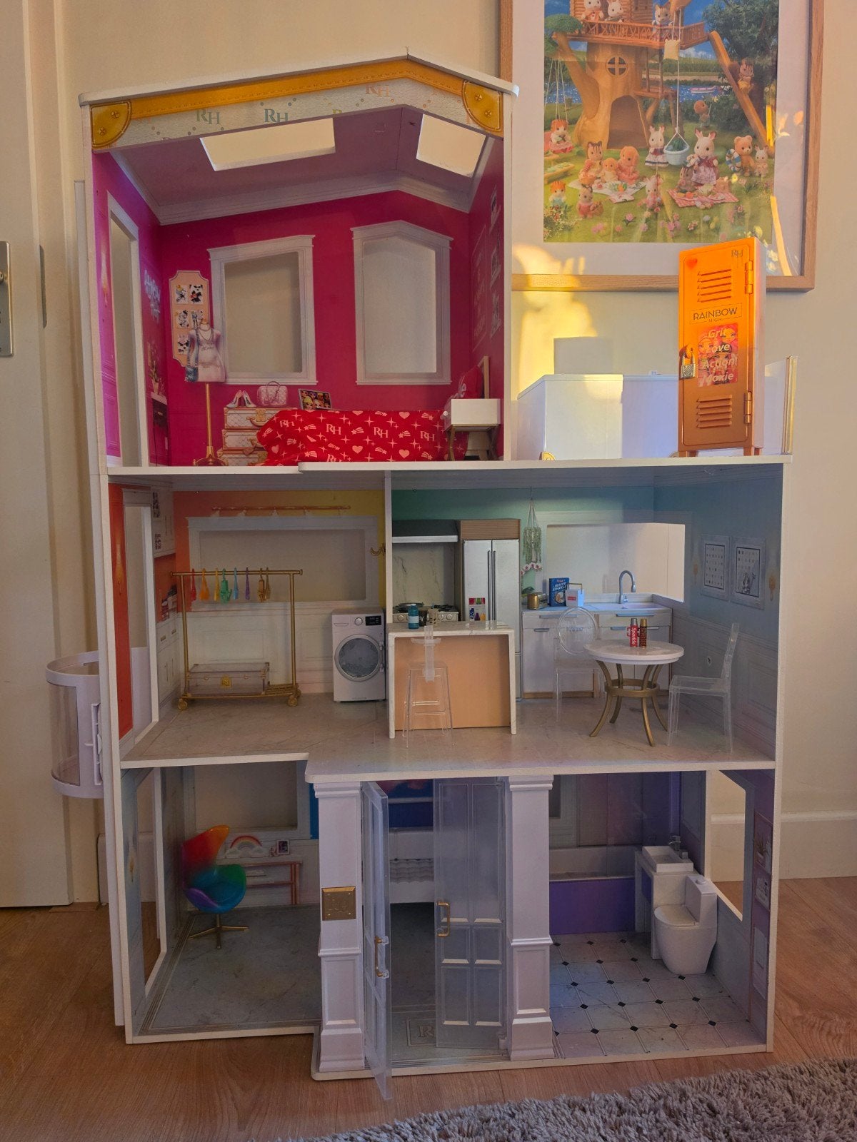 Rainbow High Poppenhuis met meubels, Ophalen, Zo goed als nieuw, Poppenhuis