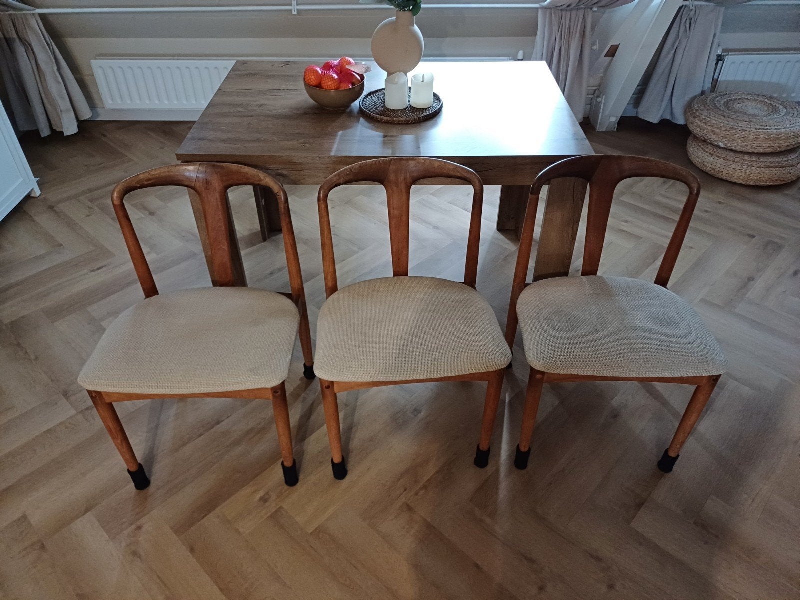 Vintage Deense Eetkamerstoelen, Jaren '60 - Teak, Antiek en Kunst, Ophalen