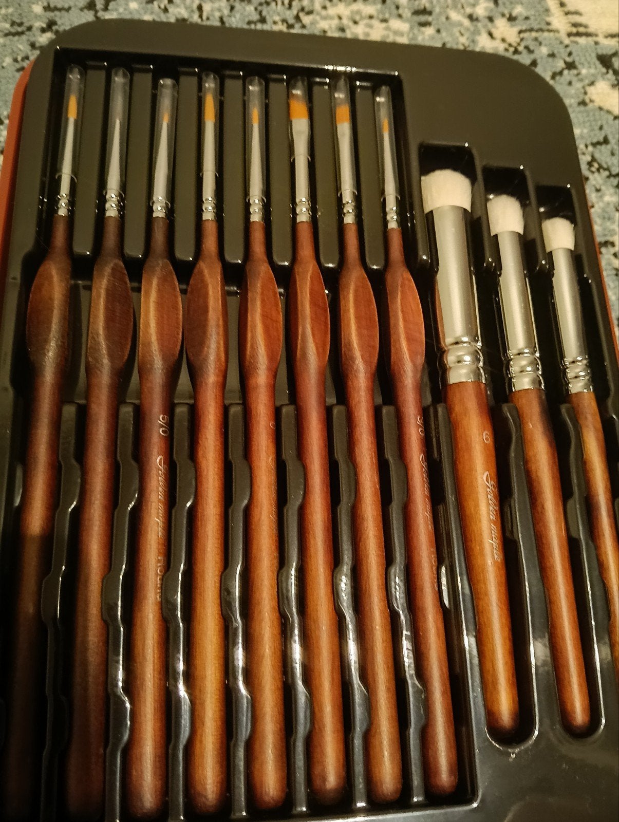 Complete set penselen voor schilderen - diverse maten, Hobby en Vrije tijd, Ophalen, Zo goed als nieuw, Penseel of Kwast