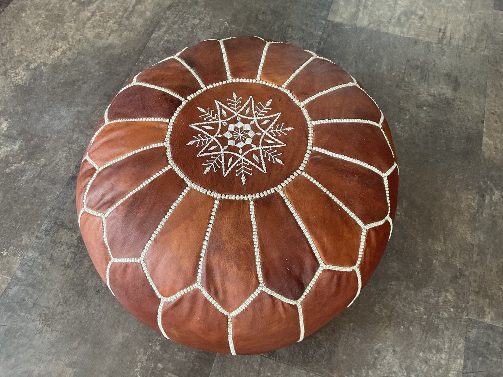 Leren Poef Nieuw, Ophalen, Nieuw, Leer, 50 tot 75 cm