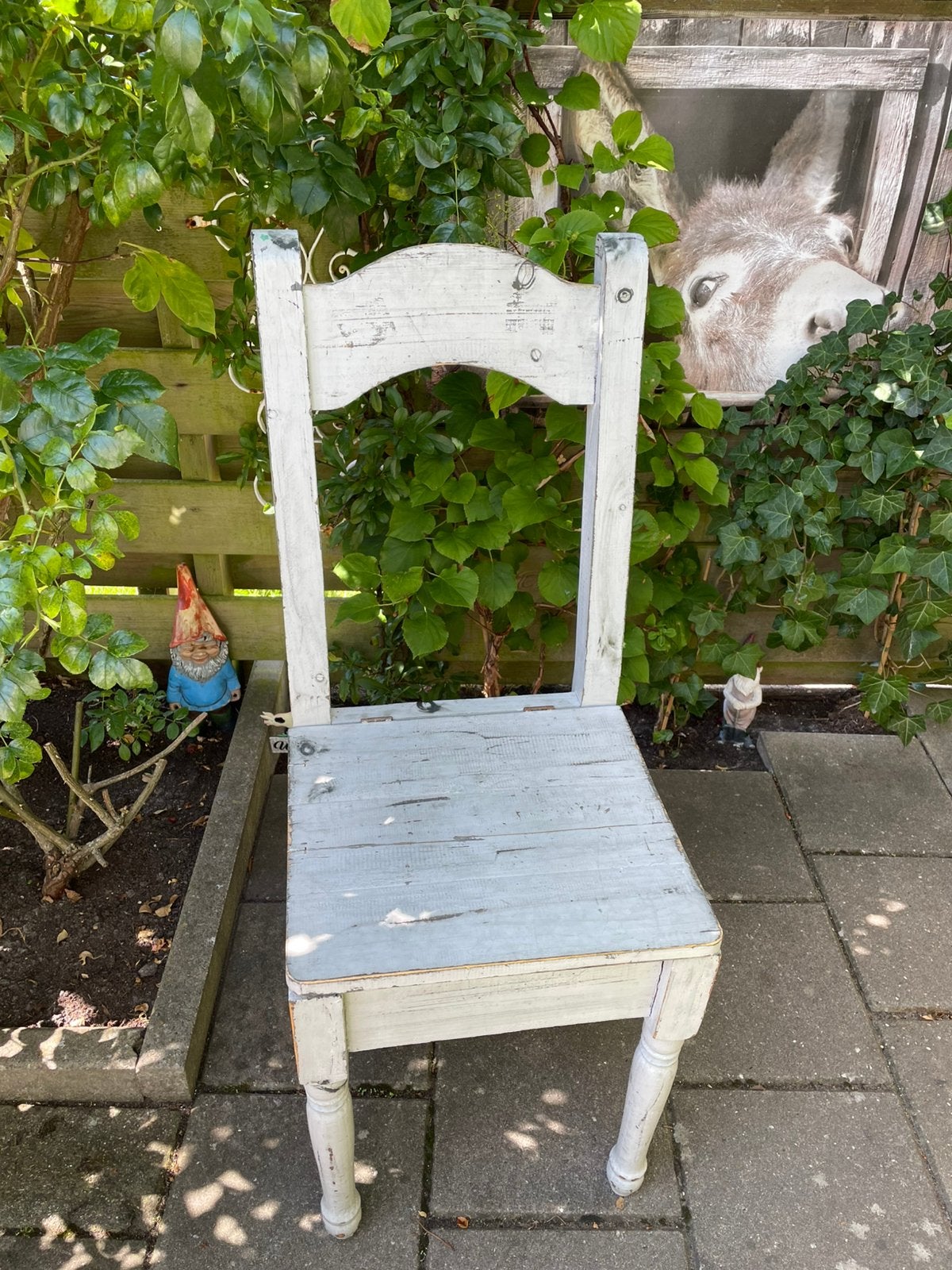 Brocante houten klep - stoel, Ophalen