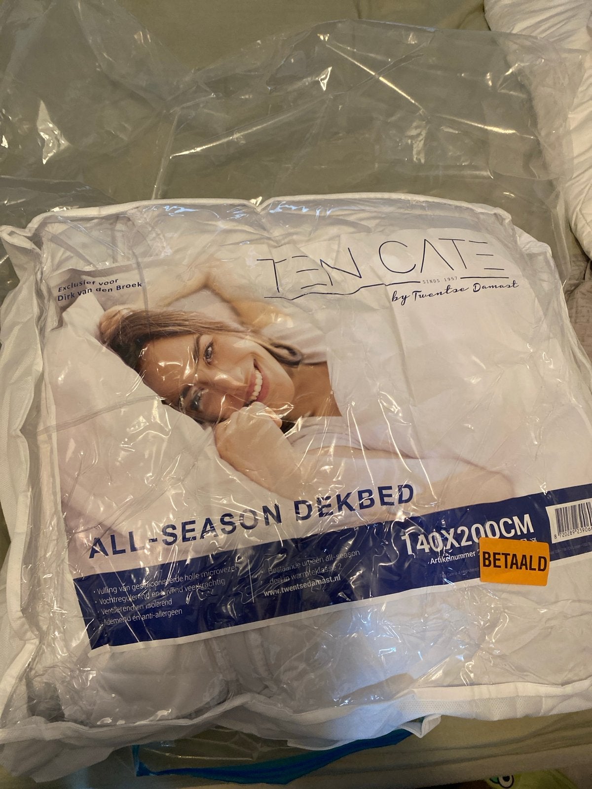 Nieuw Ten Cate All-Season Dekbed 140x200cm, Huis en Inrichting, Slaapkamer | Beddengoed, Ophalen, Eenpersoons, Wit, Nieuw