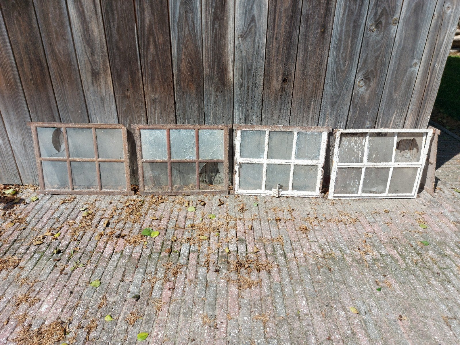 Oude ramen met glas - Diverse maten, Doe-het-zelf en Verbouw, Glas en Ramen, Ophalen, Gevelraam of Ruit, Gebruikt, Minder dan 80 cm