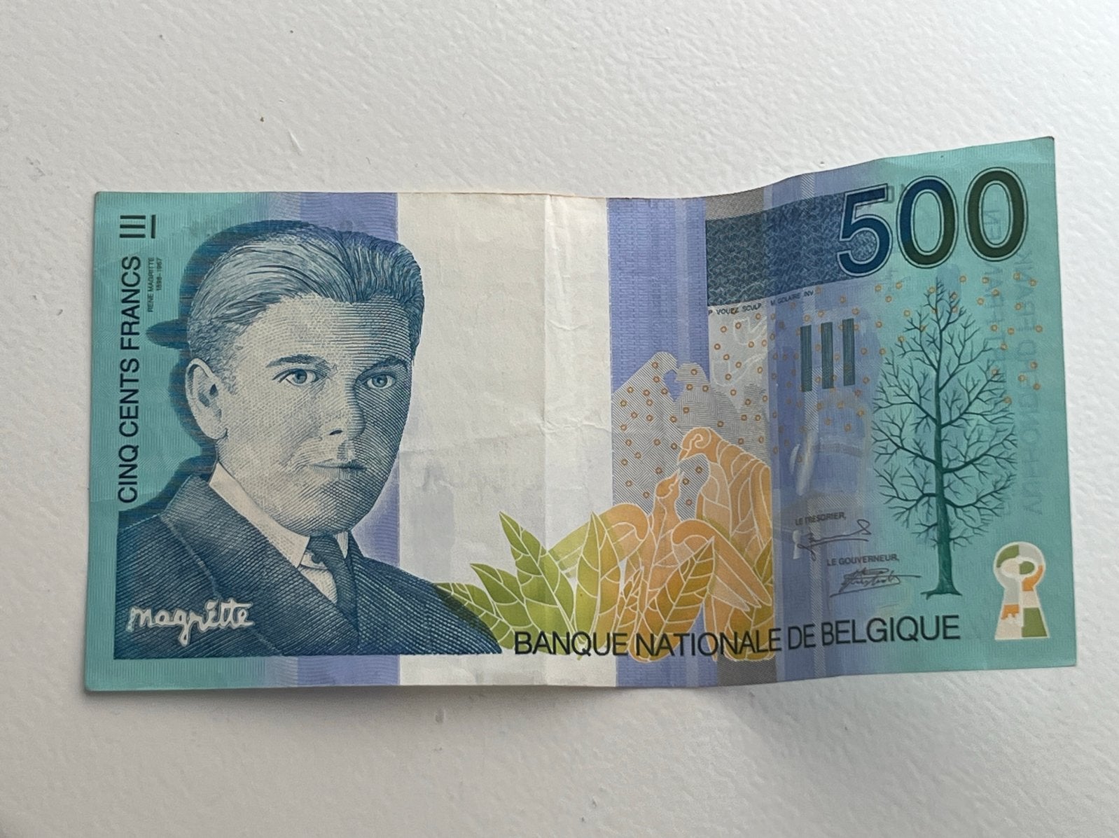500 Belgische Frank biljet René Magritte, Postzegels en Munten, Ophalen of Verzenden, Los biljet