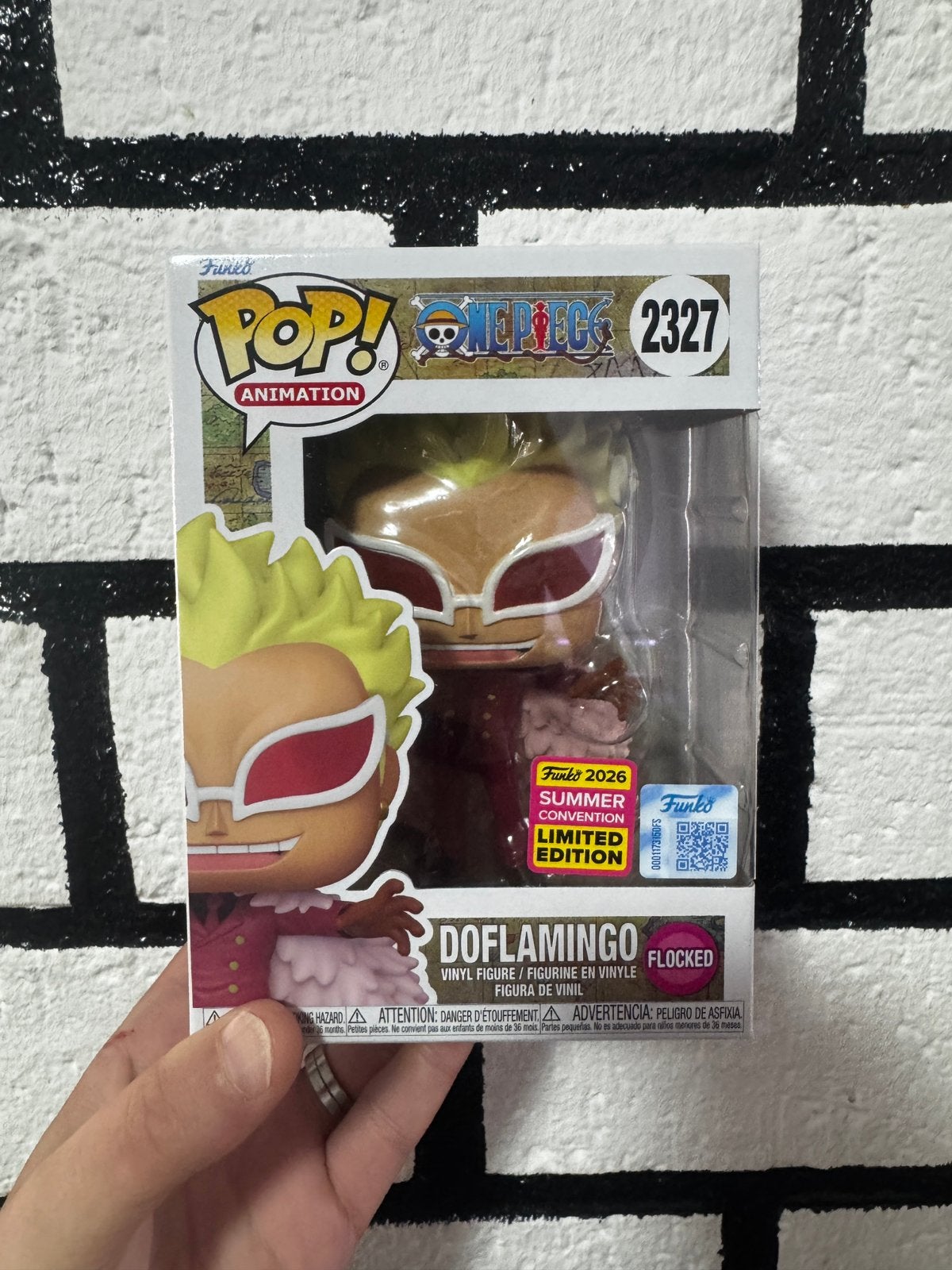Funko Pop Doflamingo 2327 Flocked, Ophalen of Verzenden, Zo goed als nieuw