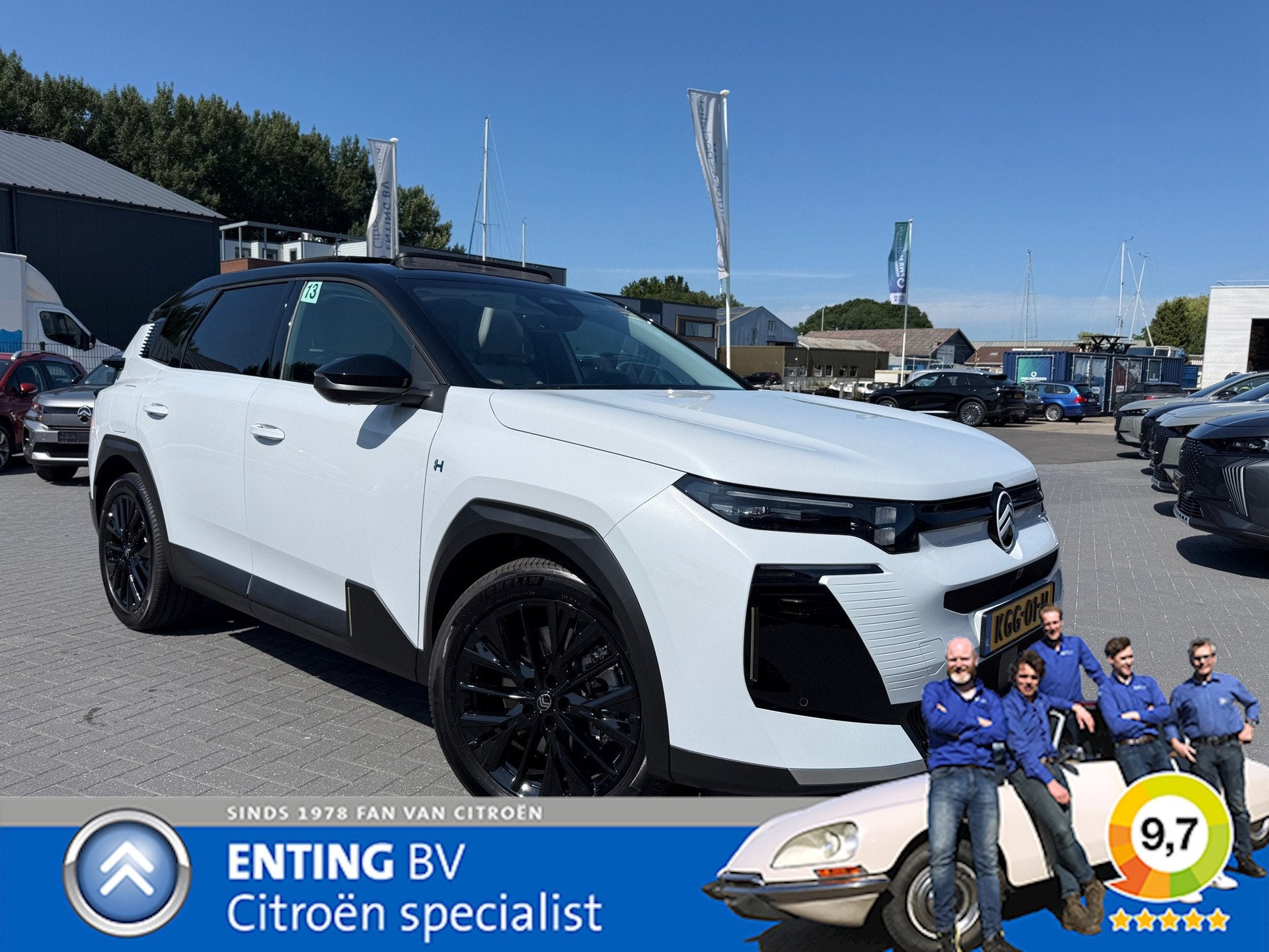 Citroen C5 Aircross 1.6 Plug-In Hybrid 225 Max SCHUIFDAK HYP, Auto's, Citroën, 1849 kg, 4 cilinders, C5 Aircross, Wit