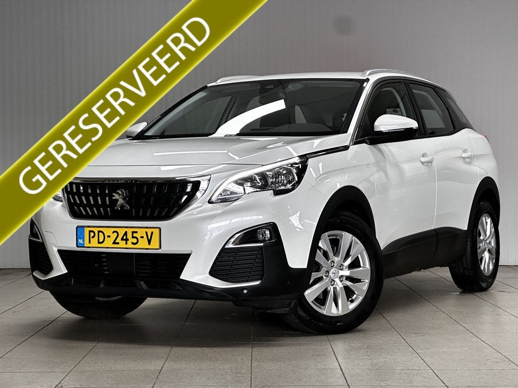 Peugeot 3008 1.2 PureTech Active/ D-Riem verv: 81.000 KM!/ T, Stof, Gebruikt, 1199 cc, Wit