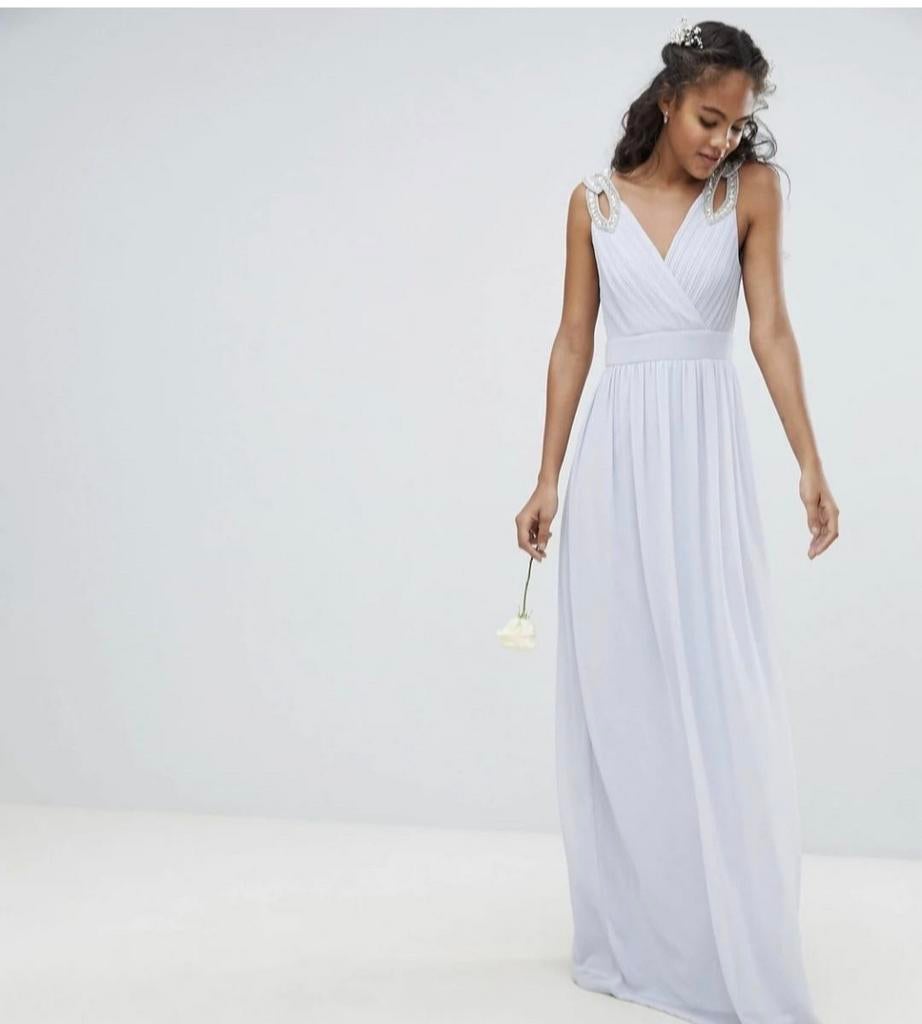 TFNC London lichtblauwe maxi jurk, Kleding | Dames, Maat 38/40 (M), Galajurk, Blauw, Nieuw