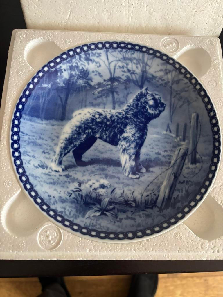 Delftsblauw zeer oude borden van honden, Ophalen of Verzenden