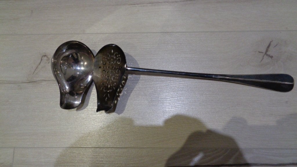verzilverde puchlepel  type wmf, Verzenden, Zo goed als nieuw, Metaal, Verzilverd