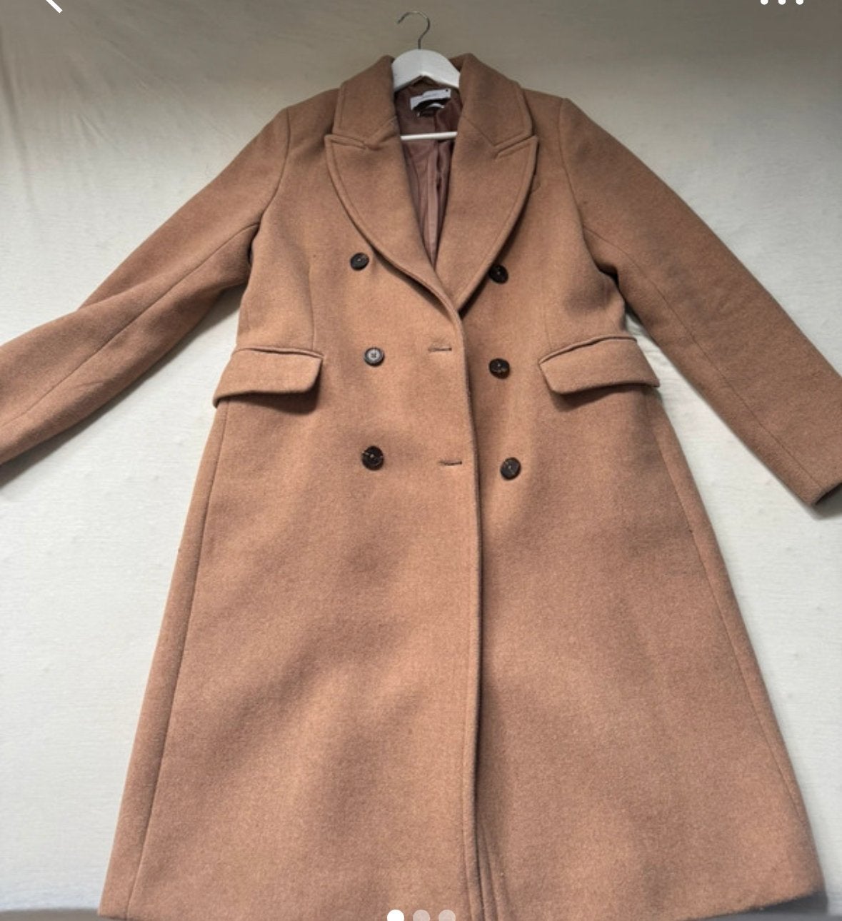 Reserved wollen blend jas - Maat M, Kleding | Dames, Ophalen of Verzenden, Zo goed als nieuw, Maat 38/40 (M), Bruin