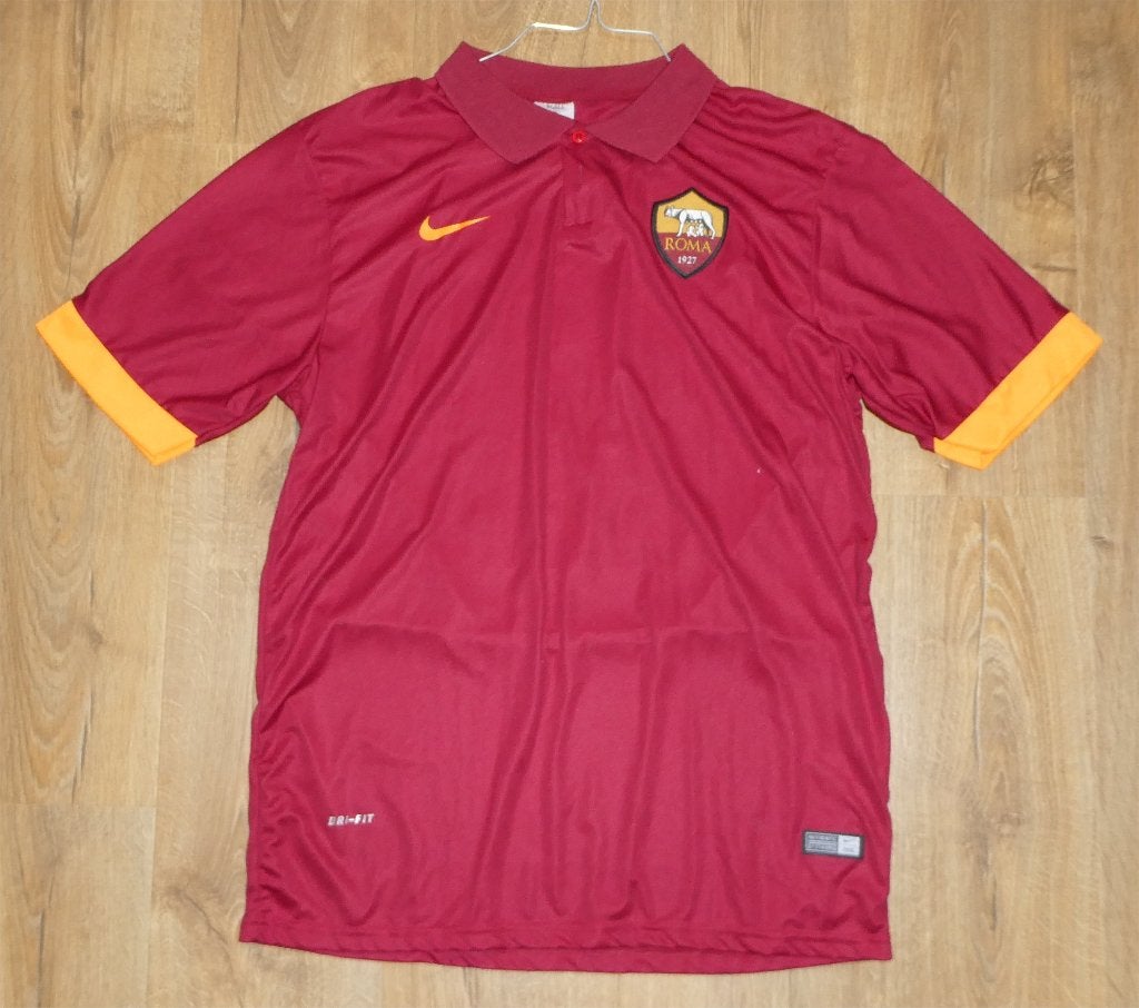 voetbalshirt AS ROMA 2014-2015 Maat L Totti replica, Verzenden, Zo goed als nieuw, Buitenlandse clubs, Shirt