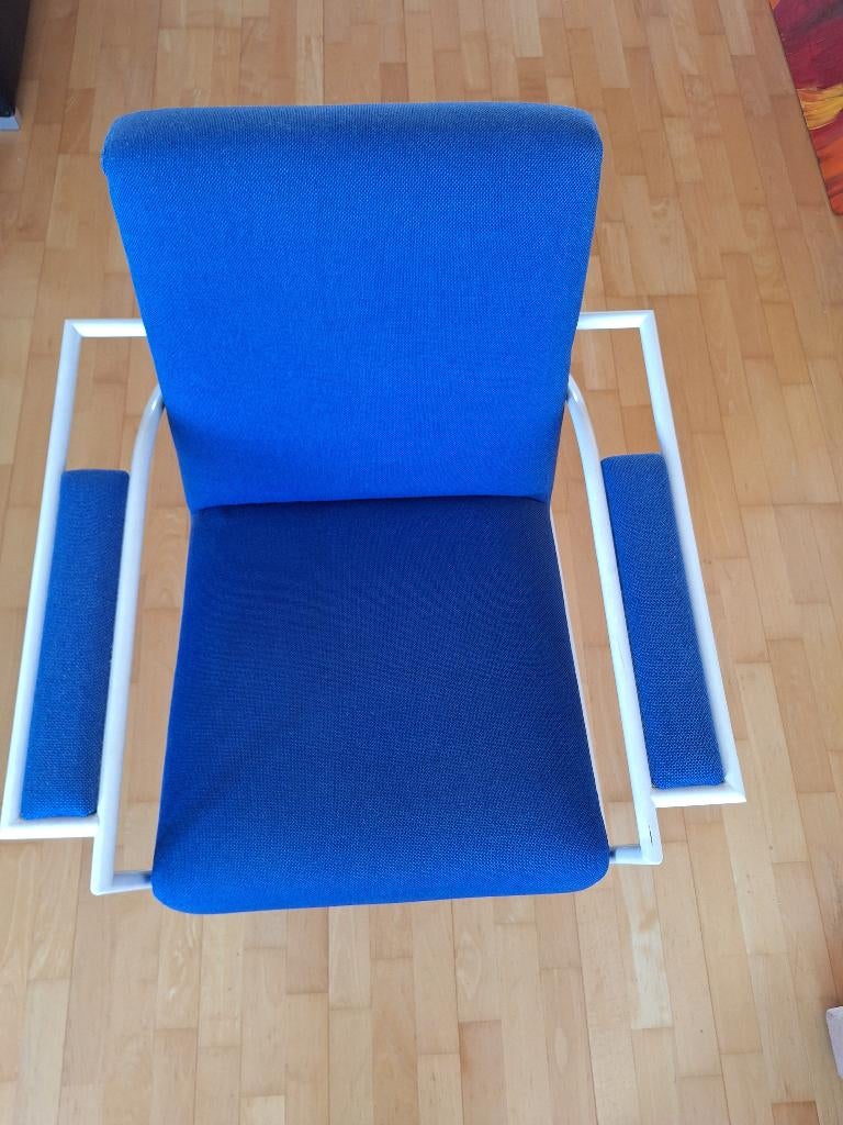 Prachtig Diepblauw Gelderland fauteuil model 4735 incl cert., Ophalen, Nieuw, 75 tot 100 cm, Stof