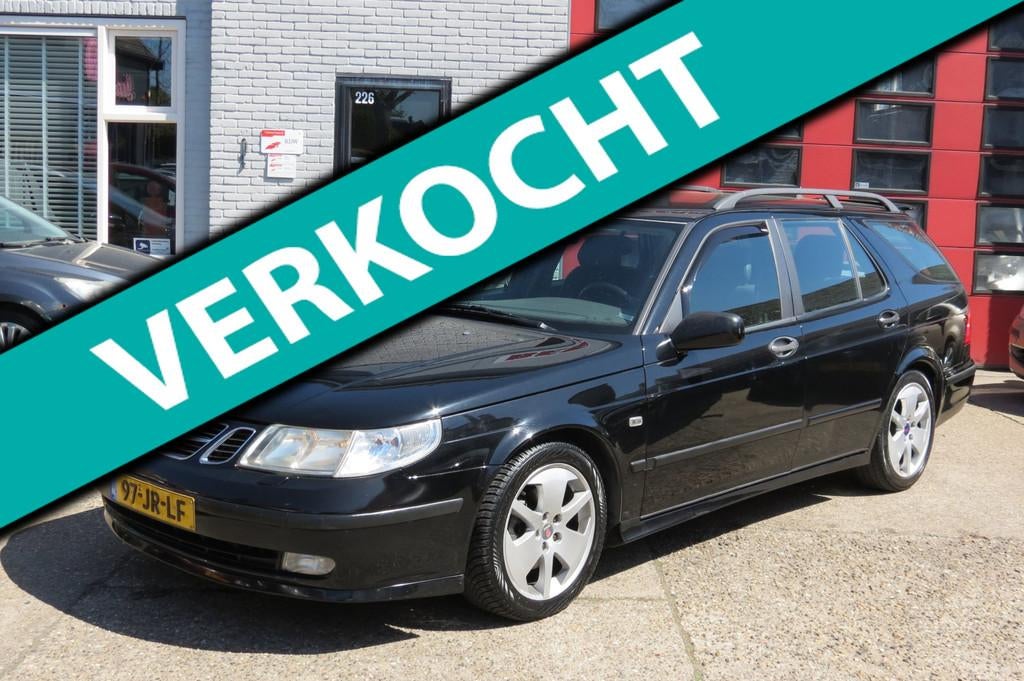 Saab 9-5 Estate 2.3t Arc , LPG G3 AUTOMAAT, 4 cilinders, 2290 cc, Leder en Stof, Zwart
