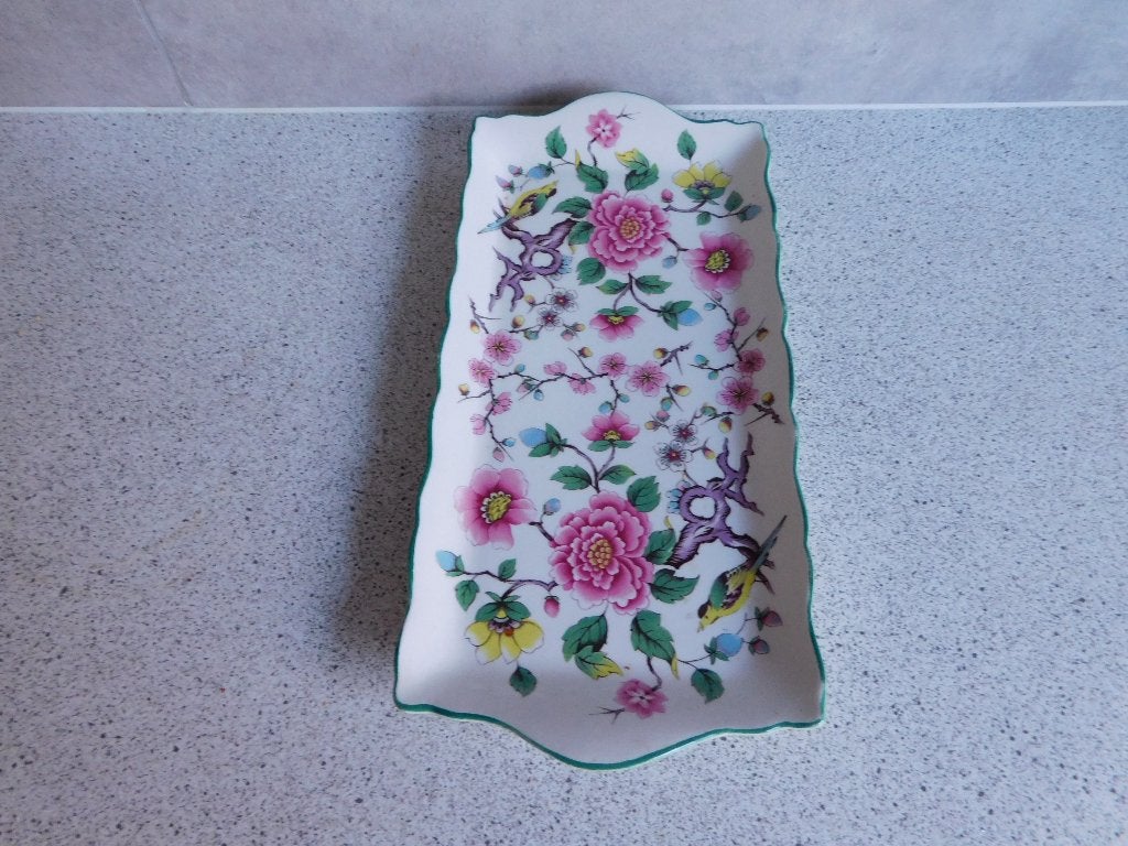 Schaal Chinese Rose Old Foley James Kent - 28x13 cm, Antiek en Kunst, Antiek | Servies los, Ophalen of Verzenden