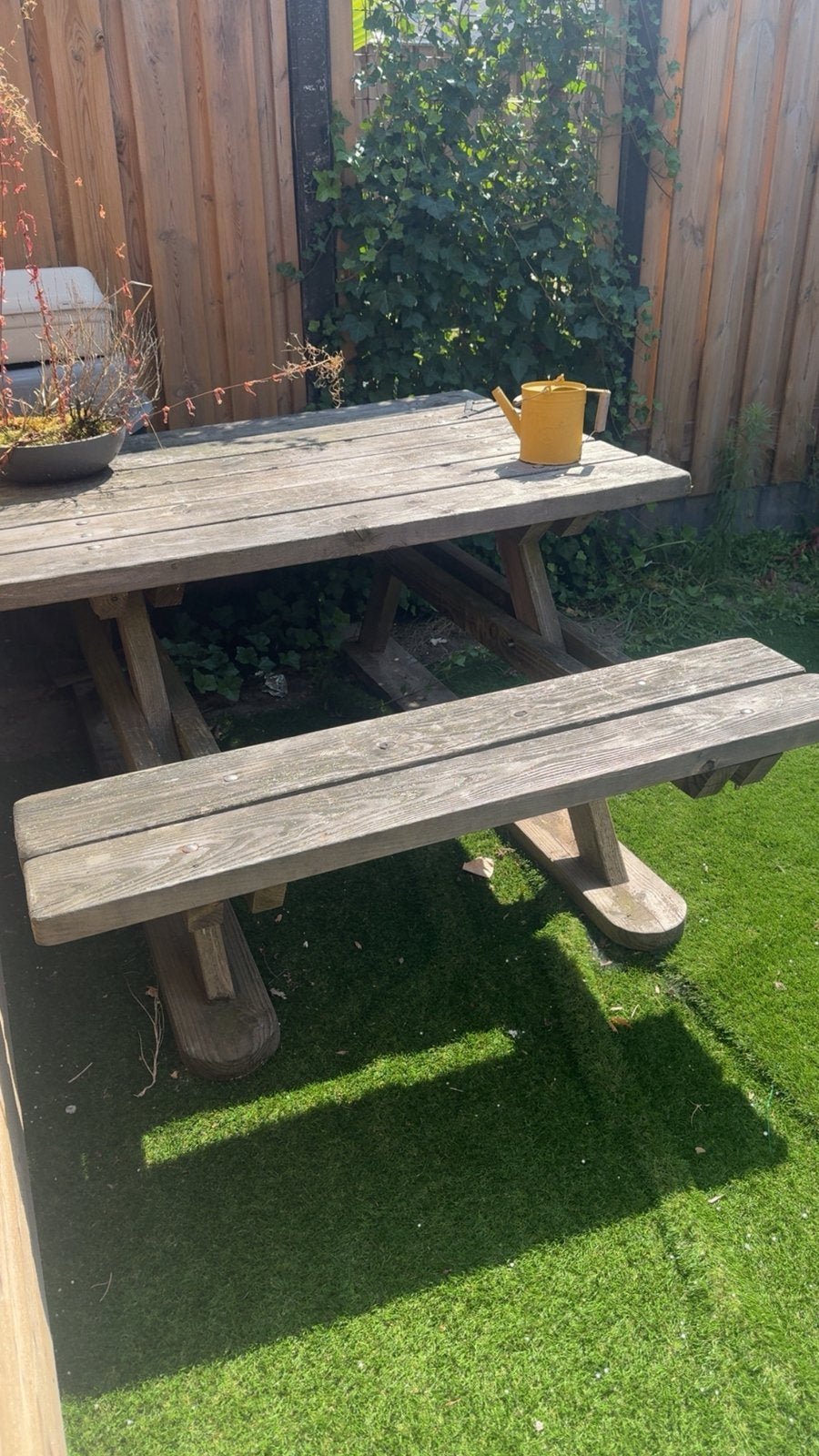 Picknick tafel, Ophalen, Zo goed als nieuw, Rechthoekig, Hout