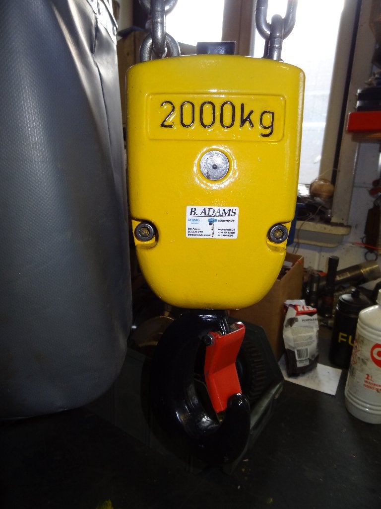 Demag pk 10 2000 kg ketting takel, Ophalen, Zo goed als nieuw, Elektrisch