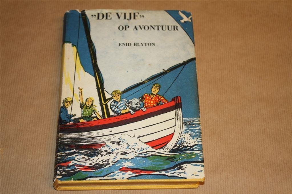 De Vijf op avontuur - Enid Blyton - 1e druk met omslag 1950, Boeken, Ophalen of Verzenden, Gelezen