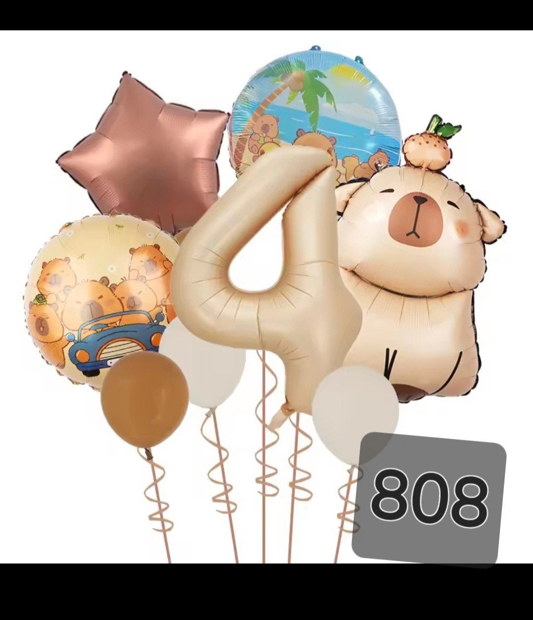 Nieuw Feestelijk Ballonnenpakket met Nummer 4 en Beren, Hobby en Vrije tijd, Ophalen of Verzenden, Nieuw, Versiering, Verjaardag