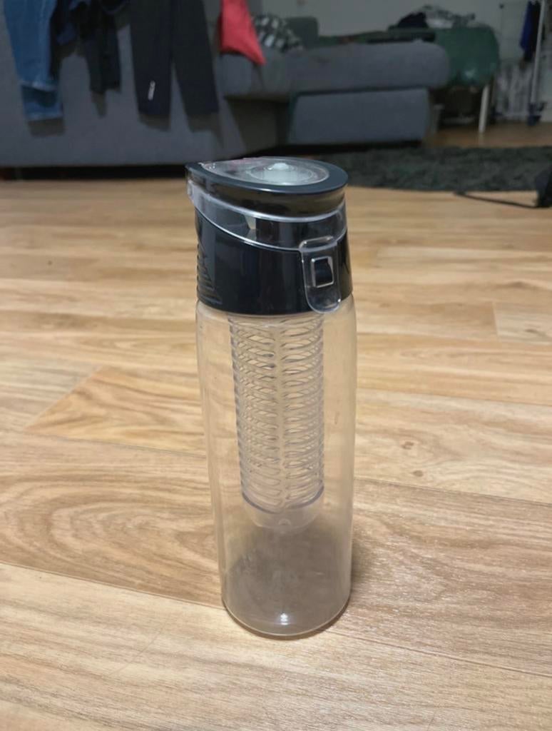 Transparante Plastic Drinkfles met Infuser, Overige typen, Ophalen of Verzenden, Zo goed als nieuw, Kunststof