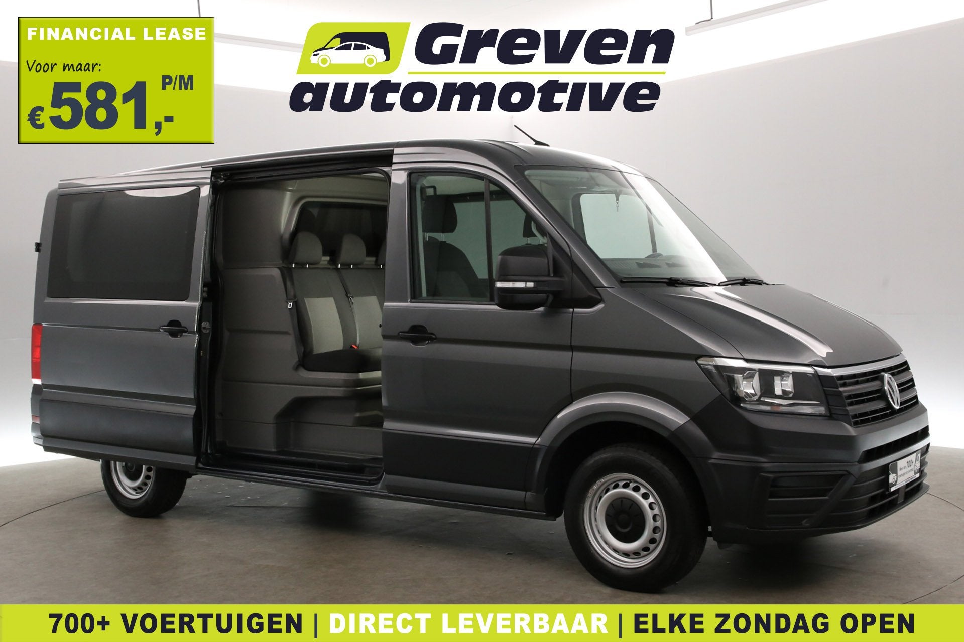 Volkswagen Crafter 2.0 TDI L3H2 | DC | 6 Zits | Airco | Came, Stof, Gebruikt, Euro 6, 4 cilinders