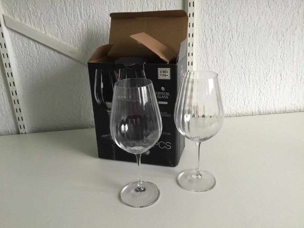 2 rode wijnglazen, Glas of Glazen, Ophalen of Verzenden, Overige stijlen, Glas