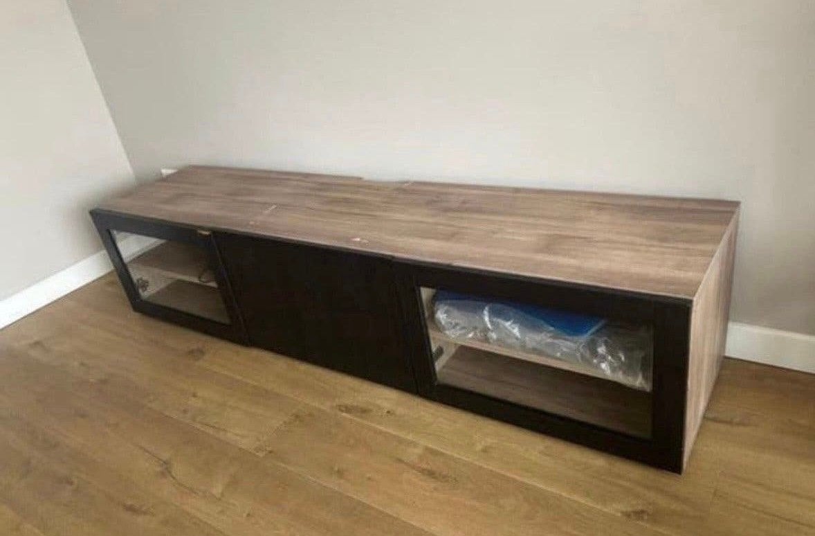 Tv meubel, Gebruikt, 150 tot 200 cm, Ophalen of Verzenden, Minder dan 100 cm