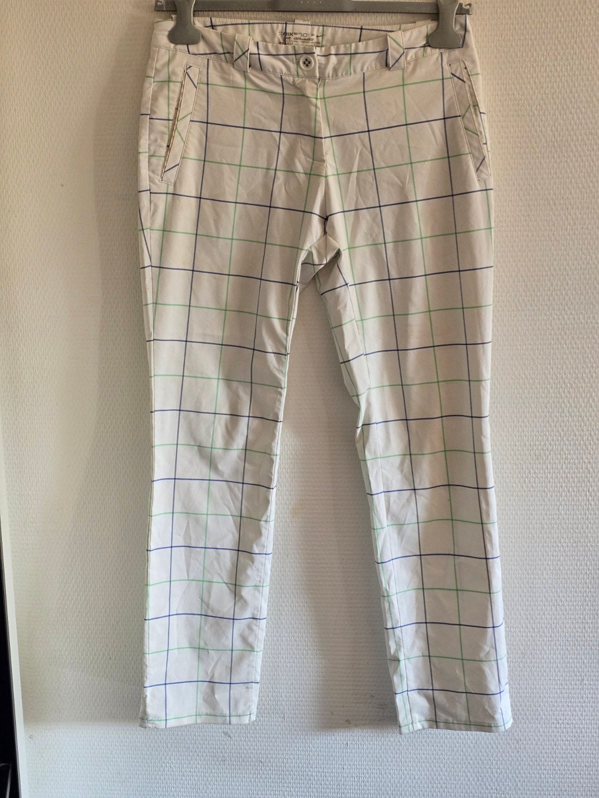 Nike Golf Dames Broek - Wit met Ruitpatroon Maat M, Maat 38/40 (M), Wit, Nike, Ophalen of Verzenden