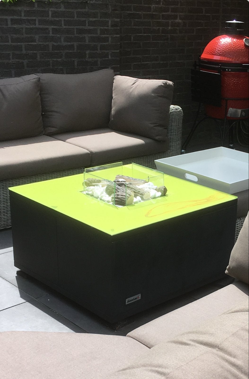 Gardenflame Bio Ethanol Tuinhaard - Groen/Zwart, Tuin en Terras, Ophalen, Gebruikt
