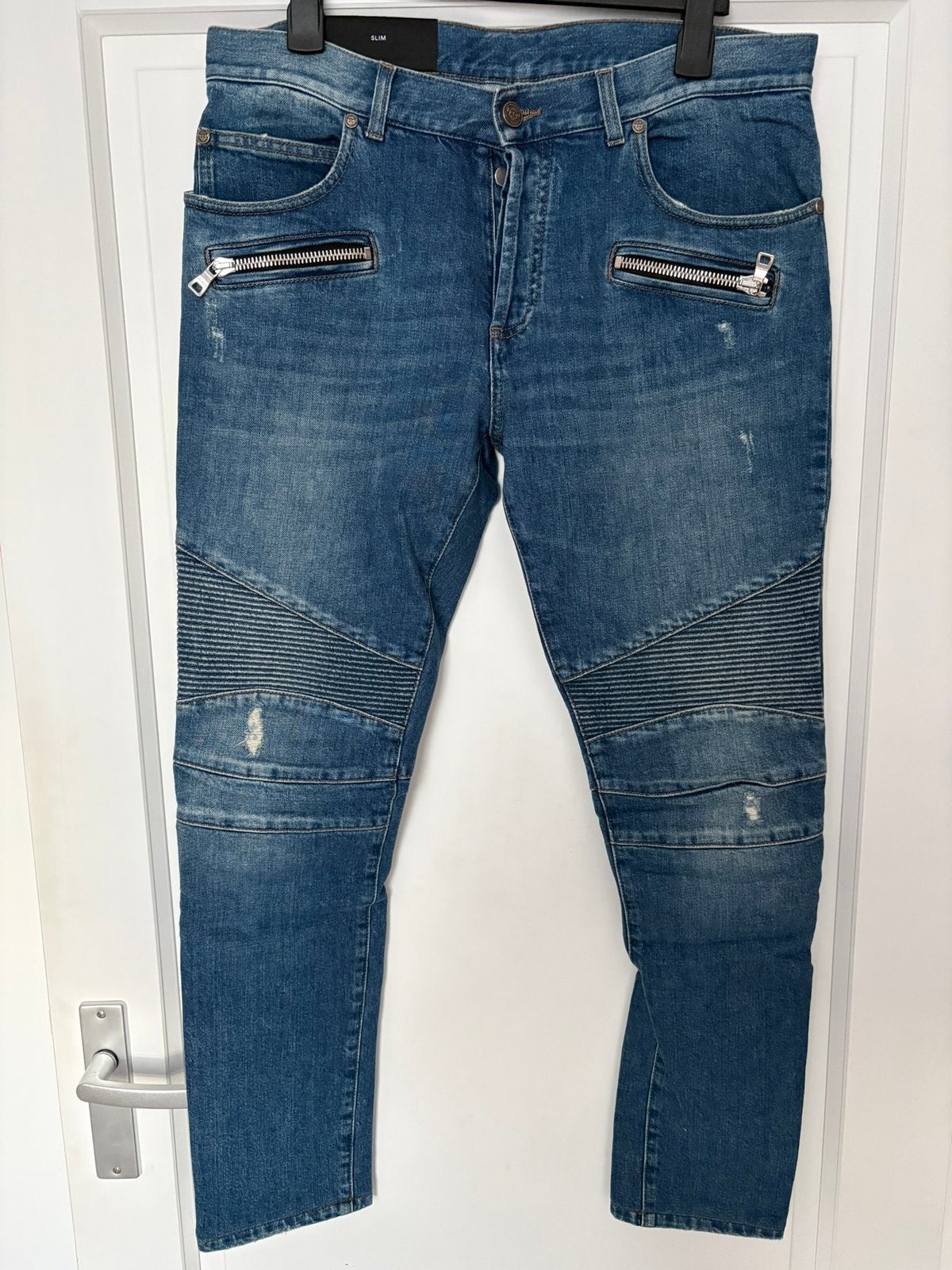 Balmain Jeans - Blauw, Ophalen of Verzenden, Zo goed als nieuw, Blauw, W33 - W34 (confectie 48/50)