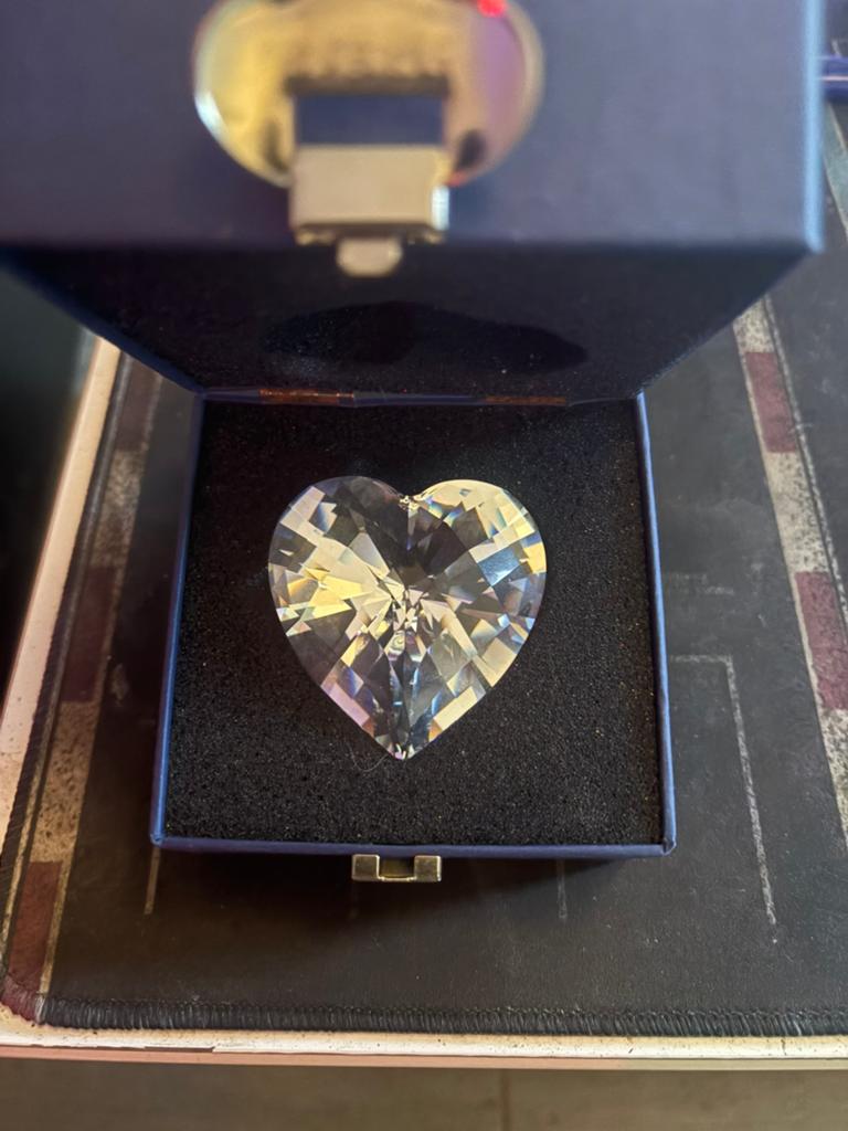 Originele kristallen swarovski hart, Postzegels en Munten, Ophalen of Verzenden, Platina